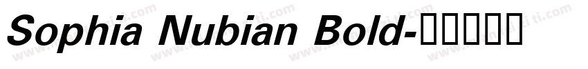 Sophia Nubian Bold字体转换